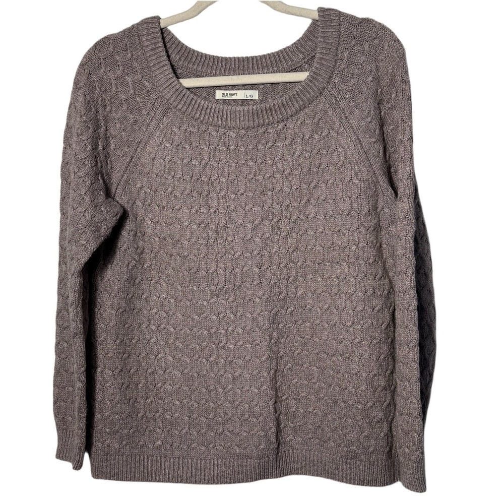 Old Navy Women's Textured Knit Taupe Sweater Sz Large